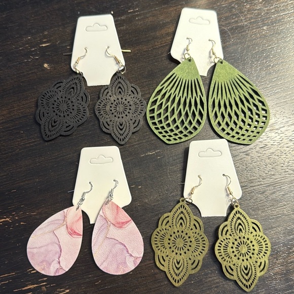 Jewelry - 4 pairs of women’s fashion earrings - boho style chic jewelry brand new​
